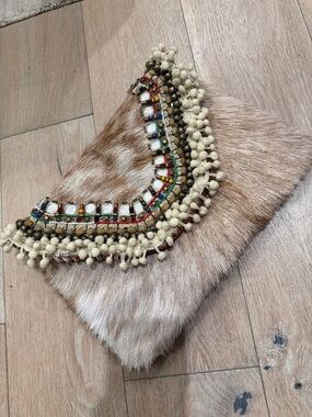 Antik Batik Leather Shoulder Bag in Terracotta Brown